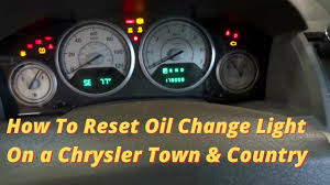 reset oil change message on chrysler