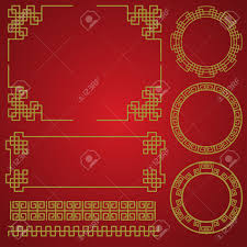Chinese Traditional Border And Frame Template Gold And Red Classic