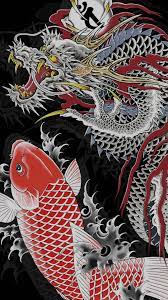 anese dragon and koi wallpaper
