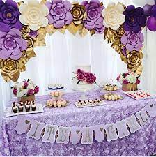 A fun trend in baby shower decorating is the use of pennant buntings. Purple Baby Shower Decorations It S A Girl Purple Silver Baby Shower Banner Purple White Black Lavender Girl Elephant Baby Shower Decor Buy Online At Best Price In Uae Amazon Ae