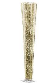 19 5 Mercury Glass Trumpet Vase Gold