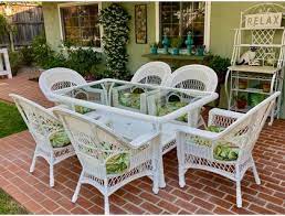 White Wicker Furniture On At