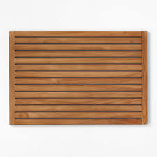 lateral natural teak bath mat 21 75 x32