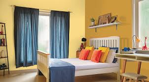 bright yellow kids room color combination