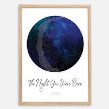 Details About Custom Star Map Night Sky Chart Constellation Print Wedding Fathers Day Gift