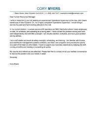 Warehouse Operations Manager Cover Letter Shift Spectacular Sample