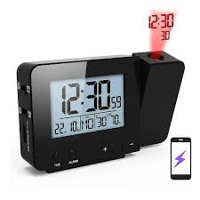 projection alarm clock for bedroom with