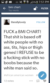 Bmi Is Racist X Post R Tumblrinaction Fatlogic