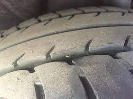 nail in the tyre yet no loss of air