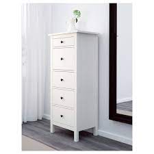 Drawers not properly attached to tracks. Hemnes Chest Of 5 Drawers White Stain 58x131 Cm Ikea
