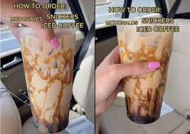 how to order snickers iced coffee at