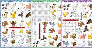 Farm Animals Esl Voary Worksheets