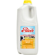 2 reduced fat milk plastic half gallon