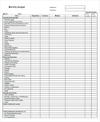 Budget Preparation Template Excel Free Templates C Example