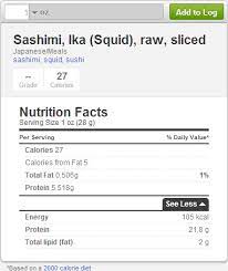 sushi other nutritional facts