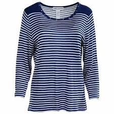 Details About Cathy Daniels Plus Size 2x Navy White Stripe Sweater Nwt 54