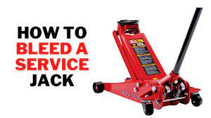 to bleed a service jack purge air