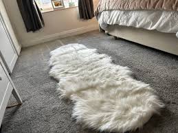 faux fur sheepskin rug double