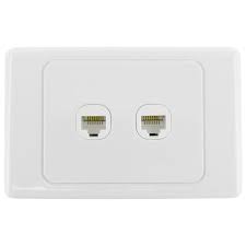 2 port cat6 network punch down wall