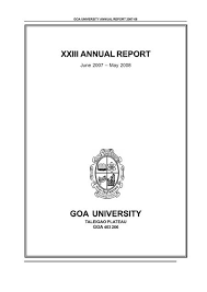 iii annual report goa university