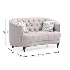 W Flared Arm Polyester Straight Sofa