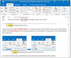 email messages body text in outlook
