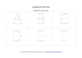Alphabet Letter Tracing Charts Alphabet Chart Net