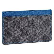 What types of products are made by louis. Louis Vuitton Lv Card Holder New Blue Leather Ref 242838 Joli Closet