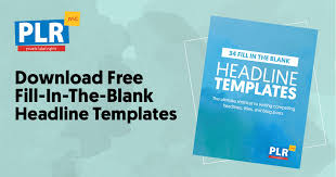 34 Fill In The Blank Headline Templates