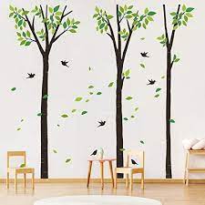 Large Tree Wall Decals Green Leaves