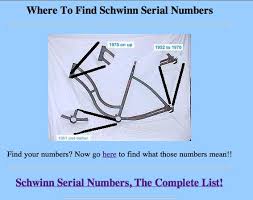The Facts About A Schwinn Serial Number The Classic And