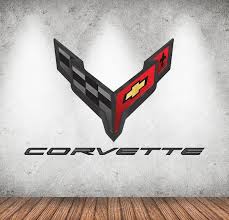 Corvette C8 Wall Decal Art Logo Garage