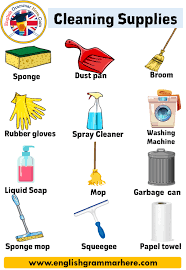 cleaning supplies names cleaning