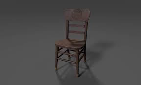 1956 saw the first et al. Wood Chair 3d Model
