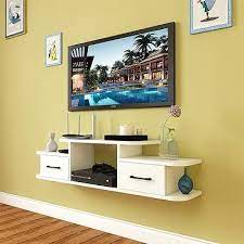 Bijun Floating Tv Shelf White Shelf