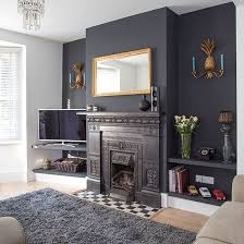Traditional Living Room With Grey