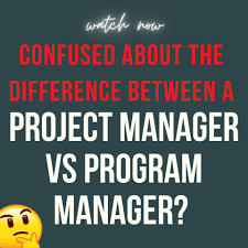 program manager vs project manager key