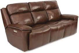 mustang brown leather power reclining