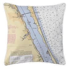 Island Girl Fl Melbourne Fl Nautical Chart Pillow