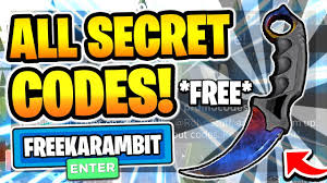 These updated and tested codes are available for unlocking free skin, voice packs, and other items in the game. All New Secret Knife Codes In Arsenal 2020 Roblox Arsenal R6nationals