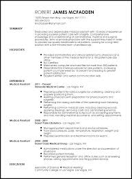 Free Traditional Medical Assistant Resume Template Resume Now