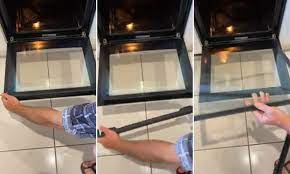 remove oven glass door