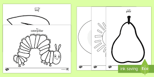 They feature some holes that will be apparent when the caterpillar eats the food. Coloring Sheets To Support Teaching On The Very Hungry Caterpillar