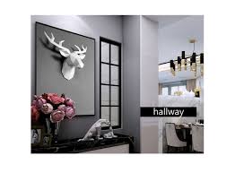 Curate your own exhibit in your home with indulgent wall art décor. Home Decoration Accessories Geometric Deer Head Abstract Sculpture Room Wall Decor