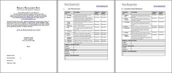 Employee Annual Review Template Project Management Docs