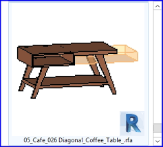 Fixed, loose and retracting auditorium seating. Revit Families Diagonal Coffee Table Rf 05 Cafe 26 Architecture Engineering And Construction