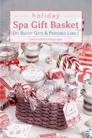 holiday spa gift basket with homemade