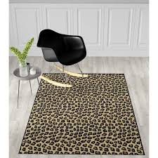 deerlux leopard pattern 4 ft x 6 ft