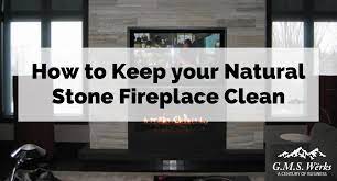 Natural Stone Fireplace Clean