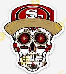 san francisco 49ers sugar skull sticker